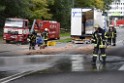 LKW blieb unter Bruecke haengen Koeln Ehrenfeld Innere Kanalstr Hornstr P396